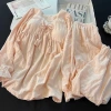 Bộ ngủ babydoll nữ cotton, bánh bèo dễ thương thu đông tiểu thư - 165k 4