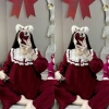 Bộ ngủ cổ vuông ba tầng - Pijama nữ tay dài, quần dài đũi gân cao cấp, giá 149k