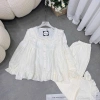 Bộ ngủ cổ vuông ba tầng - Pijama nữ tay dài, quần dài đũi gân cao cấp, giá 149k 3