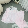 Bộ ngủ cổ vuông ba tầng - Pijama nữ tay dài, quần dài đũi gân cao cấp, giá 149k 5