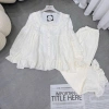 Bộ ngủ cổ vuông ba tầng - Pijama nữ tay dài, quần dài đũi gân cao cấp, giá 149k 6