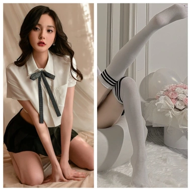 Bộ ngủ cosplay nữ gối cảm DN85 học sinh – cotton mềm mại, quyến rũ, giảm còn 111.000đ 10 Bộ ngủ cosplay nữ gối cảm DN85 học sinh – cotton mềm mại, quyến rũ, giảm còn 111.000đ 10