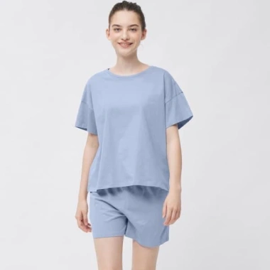 Bộ Ngủ Cotton Cộc Tay GU Nhật Bản - Thiết Kế Tinh Tế, Giá 319.000₫