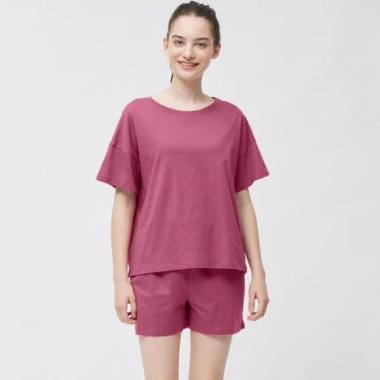 Bộ Ngủ Cotton Cộc Tay GU Nhật Bản - Thiết Kế Tinh Tế, Giá 319.000₫