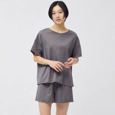Bộ Ngủ Cotton Cộc Tay GU Nhật Bản - Thiết Kế Tinh Tế, Giá 319.000₫