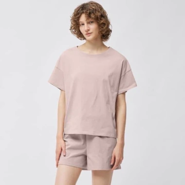 Bộ Ngủ Cotton Cộc Tay GU Nhật Bản - Thiết Kế Tinh Tế, Giá 319.000₫