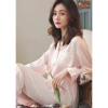 Bộ ngủ dài tay lụa trơn cao cấp, Pijama mềm mại giá ưu đãi 169.000 VND 3
