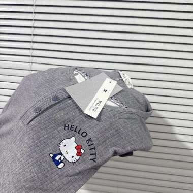 Bộ ngủ dài tay nữ Sweet Kitty, pijama thun gân thoáng mát, dễ thương, giá 248.170đ