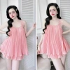 Bộ ngủ hai dây CARY chifon mềm mát, set đồ ngủ 2 dây phối nơ, mặc hè dễ thương - 59.000₫ 7