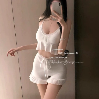 Bộ Ngủ Hai Dây Thun Cotton Cao Cấp Tăm Ren Dây Nơ Eo Tiểu Thư - Hube Sleepwear Giá 285k 4 Bộ Ngủ Hai Dây Thun Cotton Cao Cấp Tăm Ren Dây Nơ Eo Tiểu Thư - Hube Sleepwear Giá 285k 4