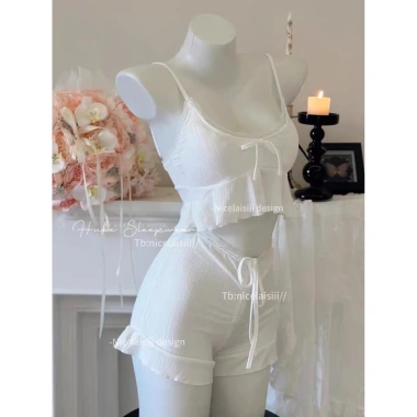 Bộ Ngủ Hai Dây Thun Cotton Cao Cấp Tăm Ren Dây Nơ Eo Tiểu Thư - Hube Sleepwear Giá 285k 8 Bộ Ngủ Hai Dây Thun Cotton Cao Cấp Tăm Ren Dây Nơ Eo Tiểu Thư - Hube Sleepwear Giá 285k 8