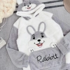 Bộ ngủ lông cừu 2 mặt mượt mà thêu thỏ Rabbit, mũ tai thỏ cute, lông gấu form rộng dài tay - SUBA, chỉ 78.000₫ 7