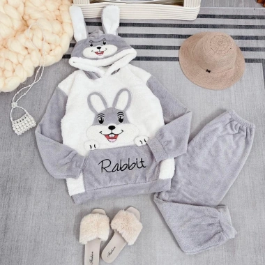 Bộ ngủ lông cừu 2 mặt mượt mà thêu thỏ Rabbit, mũ tai thỏ cute, lông gấu form rộng dài tay - SUBA, chỉ 78.000₫ 8 Bộ ngủ lông cừu 2 mặt mượt mà thêu thỏ Rabbit, mũ tai thỏ cute, lông gấu form rộng dài tay - SUBA, chỉ 78.000₫ 8