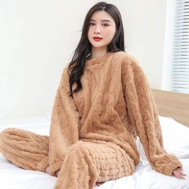 Bộ ngủ lông quần dài bigsize phong cách Hàn Quốc dễ thương Miin BLO01 giá ưu đãi 169k