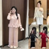 Bộ ngủ lụa LyLy cúc hoa hồng mềm mại, set dài tay thoải mái cho mặc nhà, dạo chơi, du lịch Giá chỉ 522.000₫ 2