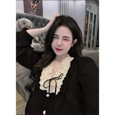 Bộ Ngủ Lụa Mặc Nhà Cổ V Bánh Bèo - Siêu Mềm, Thoáng Khí, Giá Giảm 216k