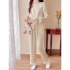 Bộ ngủ lụa nữ dài tay BN31 - Đồ mặc nhà xinh xắn, ren nữ tính, giảm còn 179k 5