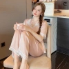 Bộ ngủ lụa nữ dài tay BN31 - Đồ mặc nhà xinh xắn, ren nữ tính, giảm còn 179k 10