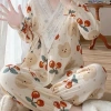 Bộ Ngủ Nữ BD9 Đồ Ngủ Dài Tay Cherry Dễ Thương - Set Đồ Mặc Nhà Giá 215k 4