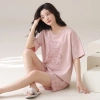 Bộ Ngủ Nữ Cao Cấp TM56 100% Cotton Mút Ngực Chống Lộ, Mềm Mát QCCC, Quần Túi - Giá 240k