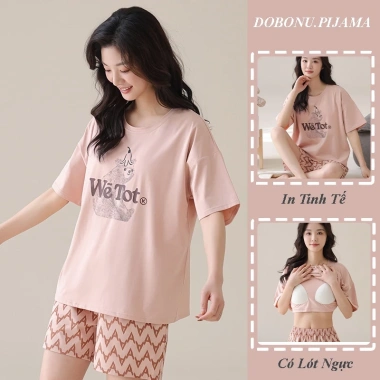 Bộ Ngủ Nữ Cao Cấp TM56 100% Cotton Mút Ngực Chống Lộ, Mềm Mát QCCC, Quần Túi - Giá 240k 6