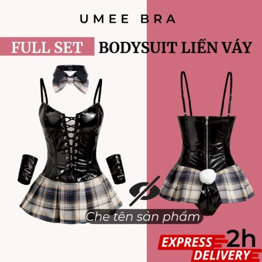 Bộ ngủ nữ gợi cảm cosplay hầu gái DN48 - Đồ ngủ bèi nhún, tôn dáng chuẩn, 127.000₫