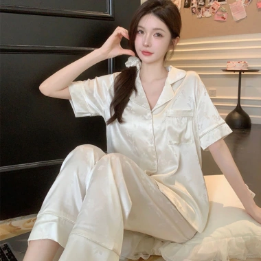 Bộ ngủ nữ ống dài tiểu thư - Pijama lụa mềm mại, thoáng mát SB04 - 204.000₫ 3
