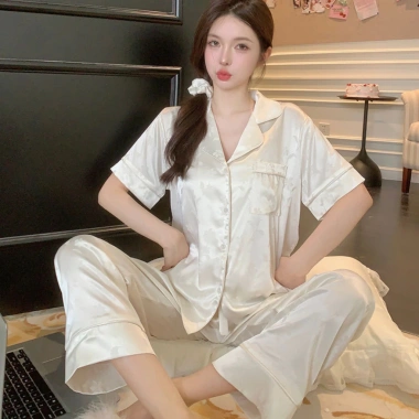 Bộ ngủ nữ ống dài tiểu thư - Pijama lụa mềm mại, thoáng mát SB04 - 204.000₫ 7