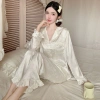 Bộ ngủ nữ ống dài tiểu thư - Pijama lụa mềm mại, thoáng mát SB04 - 204.000₫ 10