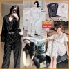 Bộ ngủ pijama nữ gấm ô vuông trắng-đen sang trọng 2 size giá rẻ 135k