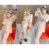 Bộ ngủ pijama nữ tay dài lụa Quảng Châu mềm mịn cao cấp, sang chảnh, thanh lịch, giá 280.000 VND 4