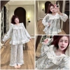Bộ ngủ pijama thu đông họa tiết mèo ren tiểu thư Ngọc Ánh - giá ưu đãi 290k