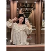 Bộ ngủ pijama thu đông vân mây cổ vuông ren bèo ống tiểu thư Ngọc Ánh - Giảm còn 290.000₫ 3