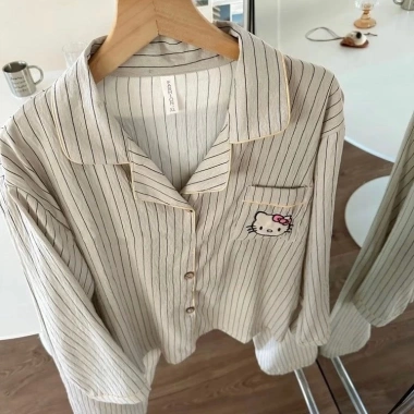 Bộ ngủ pyjama dài tay nữ nhiều hoạ tiết, chất đũi mềm mại, giá ưu đãi 149.888₫