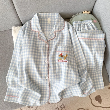 Bộ ngủ pyjama dài tay thoáng mát nữ nhiều họa tiết, sẵn có, giá ưu đãi 149.888₫ cho mùa hè, đảm bảo thoải mái suốt đêm, ngủ ngon