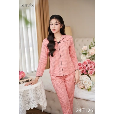 Bộ Ngủ Pyjama Kate Thô Tay Dài Quần Dài - Thoáng Mát, Thấm Hút Mồ Hôi, Giá 297.600đ 2 Bộ Ngủ Pyjama Kate Thô Tay Dài Quần Dài - Thoáng Mát, Thấm Hút Mồ Hôi, Giá 297.600đ 2