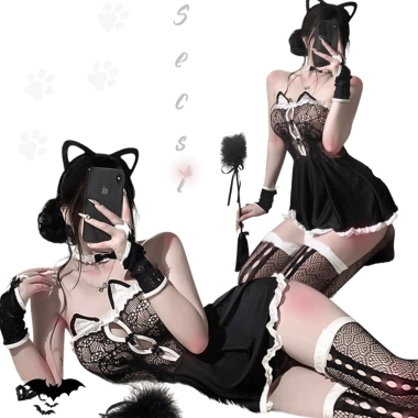 Bộ ngủ sexy cosplay mèo con - Váy ngủ quyến rũ Secsi giá 79.000đ 5