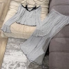 Bộ ngủ thun cotton cổ tròn ren đen mềm mại, dài tay, thoải mái, sang chảnh - Set mặc nhà, đi chơi, du lịch 415k 8