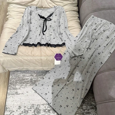 Bộ ngủ thun cotton cổ tròn ren đen mềm mại, dài tay, thoải mái, sang chảnh - Set mặc nhà, đi chơi, du lịch 415k 9 Bộ ngủ thun cotton cổ tròn ren đen mềm mại, dài tay, thoải mái, sang chảnh - Set mặc nhà, đi chơi, du lịch 415k 9