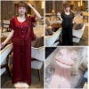 Bộ ngủ tiểu thư lụa xốp lyly tay dài, cổ tròn cao cấp Quảng Châu - 520k giảm giá