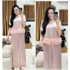 Bộ ngủ tiểu thư lụa xốp lyly tay dài, cổ tròn cao cấp Quảng Châu - 520k giảm giá 9