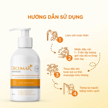 Bộ ngừa mụn toàn thân Decumar STA01 XDA02 - Da sạch, giảm mụn, giá 438.000₫ 5