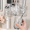Bộ Nhả Kem Đánh Răng Trong Suốt DOMES - Kệ Treo Bàn Chải, Cốc Nhựa Dán Tường, Giá chỉ 116.000 VND 4
