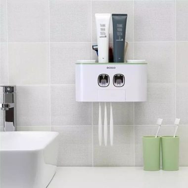 Bộ Nhả Kem Đánh Răng Tự Động Ecoco kèm 4 cốc, giá đỡ bàn chải dán tường cao cấp, tiết kiệm không gian - chỉ 290k 7 Bộ Nhả Kem Đánh Răng Tự Động Ecoco kèm 4 cốc, giá đỡ bàn chải dán tường cao cấp, tiết kiệm không gian - chỉ 290k 7