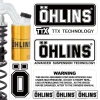 Bộ Nhãn Dán Phản Quang OHLINS Đen Giảm Xóc Sửa Đổi Đồ Dùng Xe Máy An Toàn và Thời Trang
