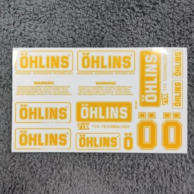 Bộ Nhãn Dán Phản Quang OHLINS Đen Giảm Xóc Sửa Đổi Đồ Dùng Xe Máy An Toàn và Thời Trang 9