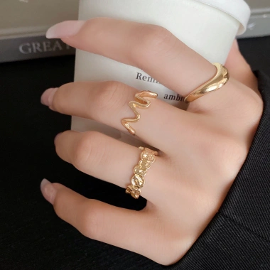 Bộ nhẫn hình học cao cấp - Thiết kế thời thượng, giá ưu đãi 23.782₫