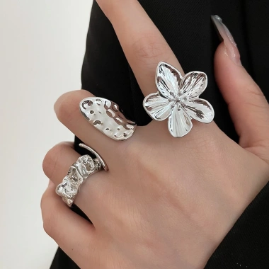 Bộ nhẫn kim loại thời trang cho nữ - Phong cách sang trọng, giảm giá 31.000₫ 4