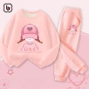 Bộ nỉ ấm áp BabyloveGO cho bé gái 1-10 tuổi, đồ bộ thu đông hai da dày dặn, giá 259k 8