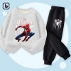 Bộ nỉ bé trai BabyloveGO 2.026 thu đông dài tay, nỉ da cá in siêu anh hùng - 259.000đ 3